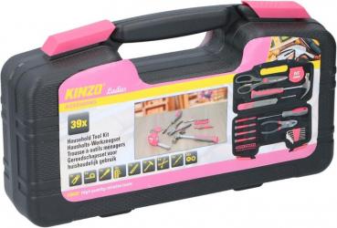 Kinzo Ladies Werkzeugset, 39-teilig, pink